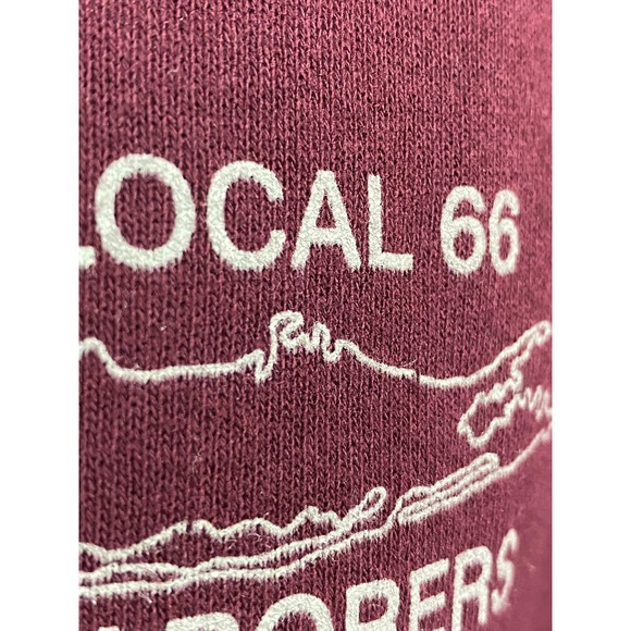 Laborers International Union of Long Island NY Sweatshirt XL Vintage Maroon - Picture 8 of 9